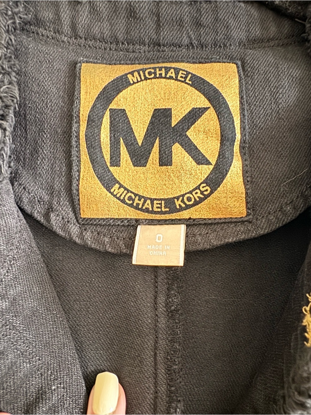 Michael Kors Black Jacket with Gold Chain Trim - Picture 2 of 6